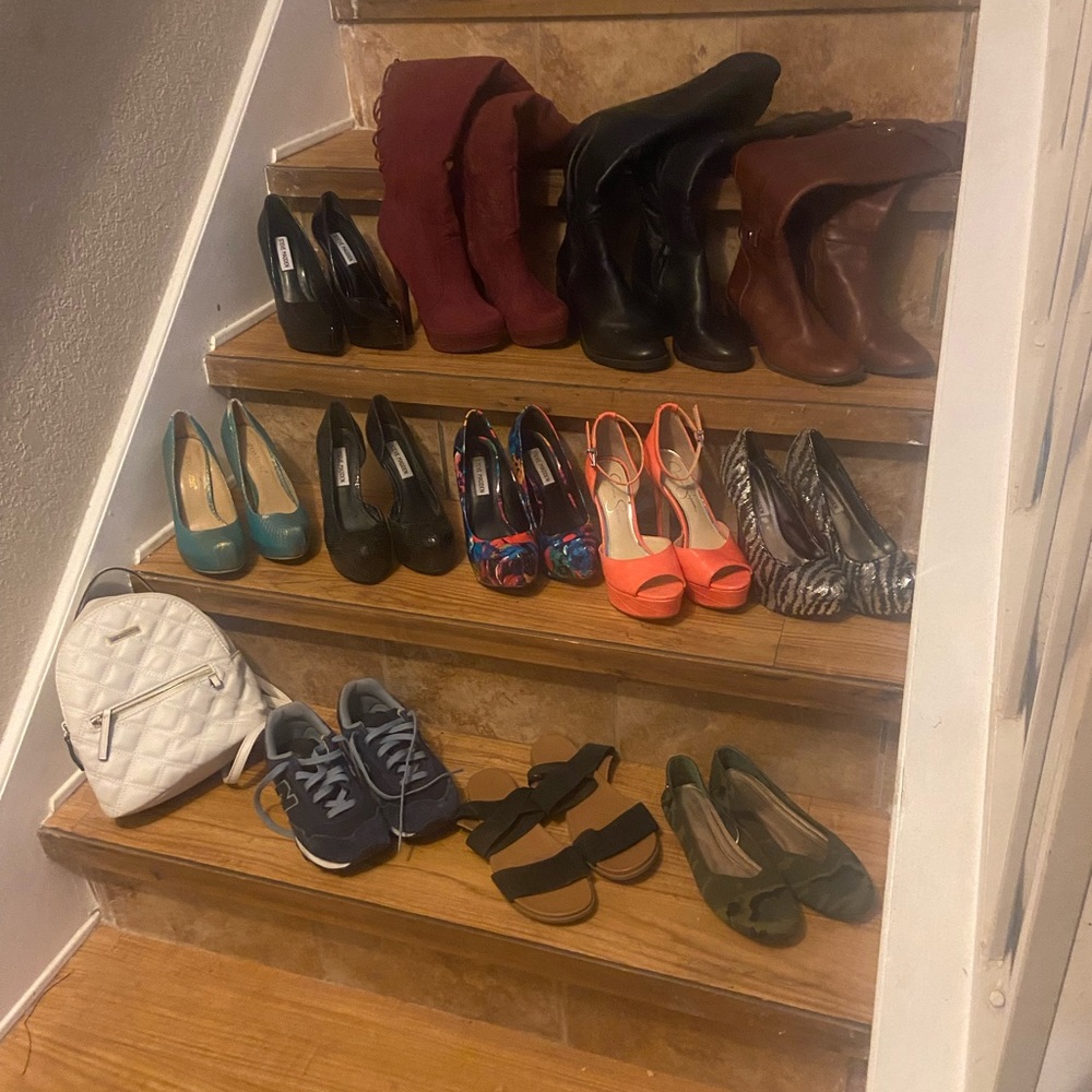 Boots, heels, flats and sandals all size 6.